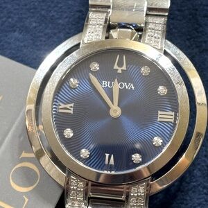 Ladies Bulova Rubaiyat Diamond Watch 96R255 NWT
